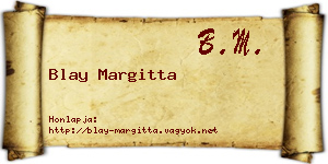 Blay Margitta névjegykártya